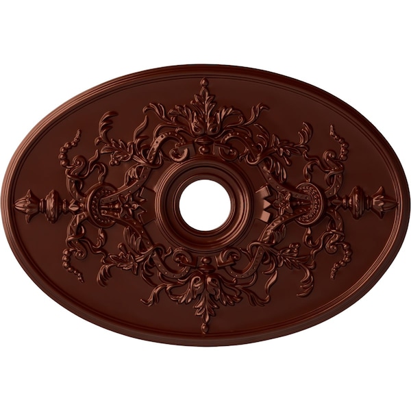 Ekena Millwork Alexa Medallion (Canopies up to 5 5/8"), 30 3/4"W x 21 1/4"H x 3 7/8"ID x 1 5/8"P, Antique Copper CM21X30ALACS - main